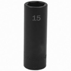 SK - Impact Socket - 3/8"DR 15MM DEEP IMPACT SOCKET - Top Tool & Supply