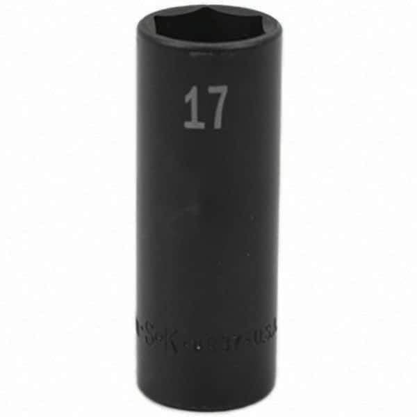 SK - Impact Socket - 3/8"DR 17MM DEEP IMPACT SOCKET - Top Tool & Supply