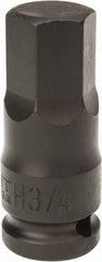 Paramount - 1/2" Drive, 3/4" Impact Hex Bit Socket - 1-1/2" Bit Length, 2-3/8" OAL - Top Tool & Supply