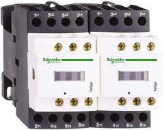 Schneider Electric - 4 Pole, 24 Coil VAC at 50/60 Hz, 20 Amp at 440 VAC, Reversible IEC Contactor - Bureau Veritas, CCC, CSA, CSA C22.2 No. 14, DNV, EN/IEC 60947-4-1, EN/IEC 60947-5-1, GL, GOST, LROS, RINA, RoHS Compliant, UL 508, UL Listed - Top Tool & Supply