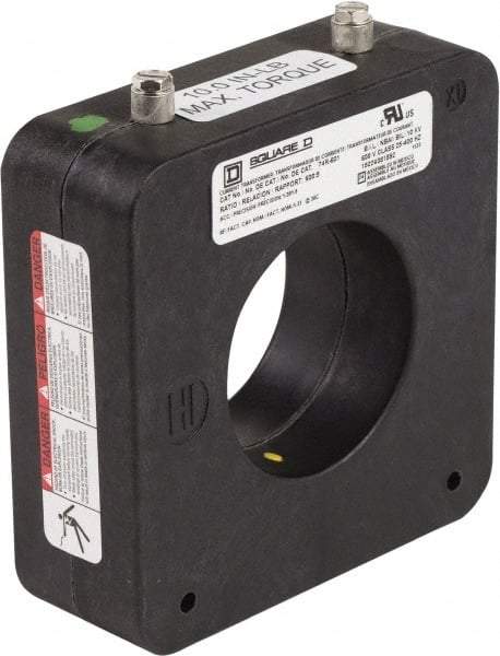 Square D - 600 Amp AC Input, 5 Amp AC Output, Panel Meter Donut Current Transformer - Screw Terminal - Top Tool & Supply