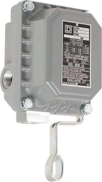 Square D - 7 and 9 NEMA Rated, DPST, Float Switch Pressure and Level Switch - 575 VAC, Line-Load-Load-Line Terminal - Top Tool & Supply