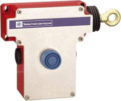 Telemecanique Sensors - 10 Amp, 2NC Configuration, Right Hand Operation, Rope Operated Limit Switch - Pushbutton Reset, Rope Pull, No Pilot Light, 300 VAC - Top Tool & Supply