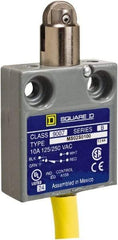 Square D - SPDT, NC/NO, 240 VAC, Prewired Terminal, Roller Plunger Actuator, General Purpose Limit Switch - 1 NEMA Rating, IP20 IPR Rating, 18 Ounce Operating Force - Top Tool & Supply