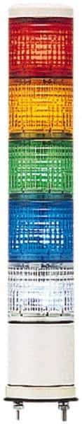 Schneider Electric - LED Lamp, Blue, Clear, Green, Orange, Red, Steady, Preassembled Stackable Tower Light Module Unit - 24 VAC/VDC, 125 Milliamp, IP54 Ingress Rating, Base Mount - Top Tool & Supply