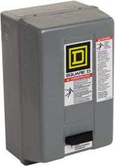 Square D - 110 Coil VAC at 50 Hz, 120 Coil VAC at 60 Hz, 9 Amp, Nonreversible Enclosed Enclosure NEMA Motor Starter - 1/3 hp at 1 Phase, 1 Enclosure Rating - Top Tool & Supply