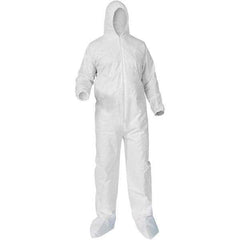 KleenGuard - Size 3XL Polypropylene General Purpose Coveralls - White, Zipper Closure, Elastic Cuffs, Elastic Ankles, Serged Seams - Top Tool & Supply