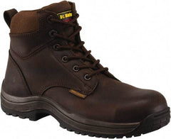 Dr. Martens - Men's Size 7 Medium Width Composite Work Boot - Brown, Leather Upper, Rubber Outsole, 7" High, Dielectric, Hot Weather, Non-Slip - Top Tool & Supply