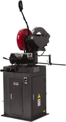 Jet - 2 Cutting Speeds, 350mm Blade Diam, Cold Saw - 1,750 & 3,500 RPM Blade Speed, Floor Machine, 3 Phase, Compatible with Non-Ferrous Material - Top Tool & Supply