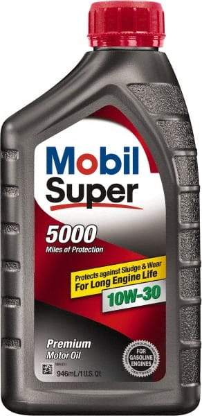 Mobil - 1 Quart Conventional Oil - Grade 10W-30 - Top Tool & Supply