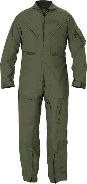 PROPPER - Size 46 Regular, Green, Two Way Zipper, Flame Resistant/Retardant Flight Suit - 46" Chest, Nomex, 6 Pockets, Sewn to Mil Spec FNS/PD 96-17 (MIL-C-83141A), Adjustable Waist Belt with Hook and Loop Closure, Bi-Swing Back - Top Tool & Supply