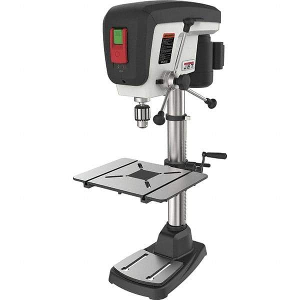 Jet - 15" Swing, Step Pulley Drill Press (Woodworking) - 16 Speed, 3/4 hp, Single Phase - Top Tool & Supply