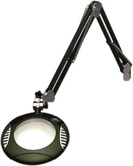 O.C. White - 43 Inch, Spring Suspension, Clamp on, LED, Racing Green, Magnifying Task Light - 8 Watt, 7.5 and 15 Volt, 2x Magnification, 6 Inch Long - Top Tool & Supply