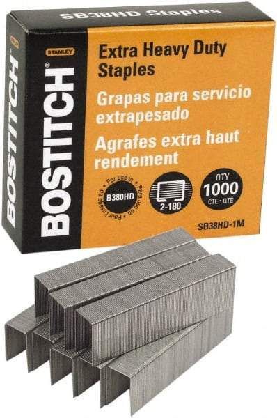 Stanley Bostitch - 0.19" Leg Length, Steel Heavy Duty Stapler Staples - 180 Sheet Capacity, For Use with Bostitch B380HD - Top Tool & Supply