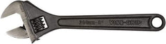 Irwin - 1-1/8" Jaw Capacity, 8" Standard Adjustable Wrench - Chrome Vanadium Steel, Black Finish - Top Tool & Supply