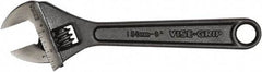 Irwin - 1" Jaw Capacity, 6" Standard Adjustable Wrench - Chrome Vanadium Steel, Black Finish - Top Tool & Supply