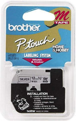 Brother - 1/2" Wide, Silver Tape Cassette - For Label Maker - Top Tool & Supply