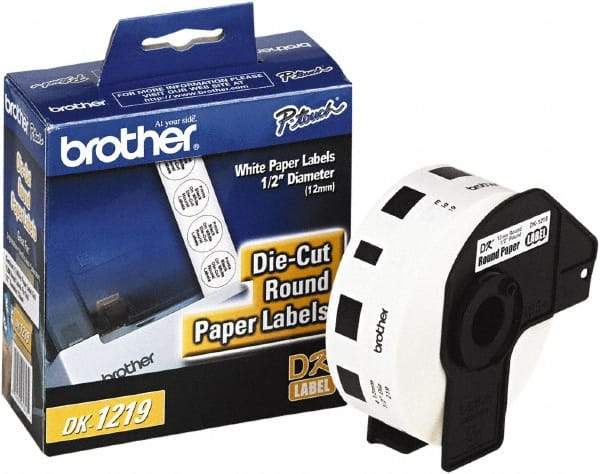 Brother - 1/2" Wide x 1/2" Long, White Paper Multi-Purpose Label - For Label Maker - Top Tool & Supply