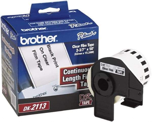 Brother - 2-7/16" Wide x 600" Long, Clear Film Tape Cassette - For Label Maker - Top Tool & Supply