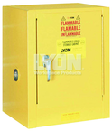 Piggyback Storage Cabinet - #5470 - 17 x 18 x 22" - 4 Gallon - w/one shelf, 1-door manual close - Yellow Only - Top Tool & Supply