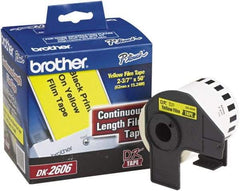 Brother - 2.4286" Wide x 600" Long, Yellow Film Label Tape - For PC Label Printers - Top Tool & Supply