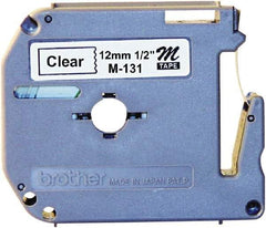 Brother - 1/2" Wide, Clear Label Tape - For Label Maker - Top Tool & Supply