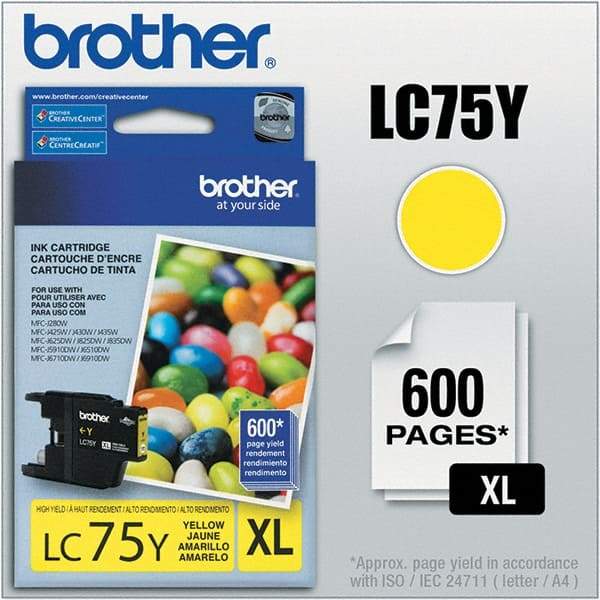 Brother - Yellow Ink Cartridge - Use with Brother MFC-J280W, J425W, J430W, J435W, J5910DW, J625DW, J6510DW, J6710DW, J6910DW, J825DW, J835DW - Top Tool & Supply