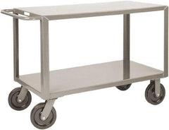 Little Giant - 5,000 Lb Capacity, 24" Wide x 41-1/2" Long x 36" High Heavy Duty Service Cart - 2 Shelf, Steel, 2 Rigid/2 Swivel Casters - Top Tool & Supply