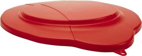 Vikan - 5 Gal Polypropylene Pail Lid - Red - Top Tool & Supply