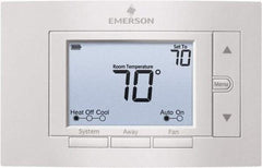 White-Rodgers - 50 to 99°F, 2 Heat, 2 Cool, Digital Nonprogrammable Thermostat - 20 to 30 Volts, 1.77" Inside Depth x 1.77" Inside Height x 5-1/4" Inside Width, Horizontal Mount - Top Tool & Supply