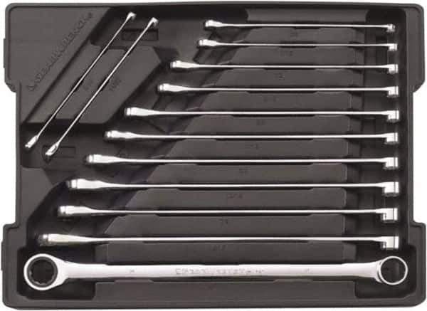 GearWrench - 13 Piece, 5/16" to 1", 12 Point Combination Wrench Set - Inch Measurement Standard, Chrome Finish, Comes in Plastic Tray - Top Tool & Supply