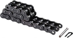 U.S. Tsubaki - 1" Pitch, ANSI 80, Solid Roller Chain - Chain No. 80, 34,341 Lb. Capacity, 5/8" Roller Diam, 5/8" Roller Width - Top Tool & Supply