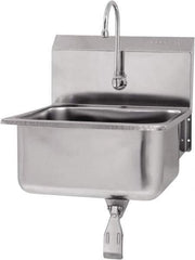 SANI-LAV - 19" Long x 16" Wide Inside, 1 Compartment, Grade 304 Stainless Steel Hands Free Hand Sink - 18 Gauge, 21" Long x 20" Wide x 24" High Outside, 10" Deep - Top Tool & Supply