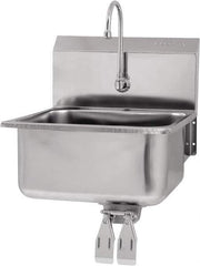 SANI-LAV - 19" Long x 16" Wide Inside, 1 Compartment, Grade 304 Stainless Steel Hands Free Hand Sink - 18 Gauge, 21" Long x 20" Wide x 24" High Outside, 10" Deep - Top Tool & Supply