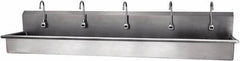 SANI-LAV - 97" Long x 16-1/2" Wide Inside, 1 Compartment, Grade 304 Stainless Steel Hands Free Hand Sink - 16 Gauge, 100" Long x 20" Wide x 18" High Outside, 8" Deep - Top Tool & Supply