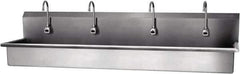 SANI-LAV - 77" Long x 16-1/2" Wide Inside, 1 Compartment, Grade 304 Stainless Steel Hands Free Hand Sink - 16 Gauge, 80" Long x 20" Wide x 18" High Outside, 8" Deep - Top Tool & Supply