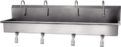 SANI-LAV - 77" Long x 16-1/2" Wide Inside, 1 Compartment, Grade 304 Stainless Steel Hands Free Hand Sink - 16 Gauge, 80" Long x 20" Wide x 18" High Outside, 8" Deep - Top Tool & Supply