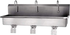 SANI-LAV - 57" Long x 16-1/2" Wide Inside, 1 Compartment, Grade 304 Stainless Steel Hands Free Hand Sink - 16 Gauge, 60" Long x 20" Wide x 18" High Outside, 8" Deep - Top Tool & Supply