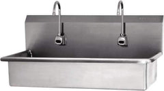 SANI-LAV - 37" Long x 16-1/2" Wide Inside, 1 Compartment, Grade 304 Stainless Steel Hands Free Hand Sink - 16 Gauge, 40" Long x 20" Wide x 18" High Outside, 8" Deep - Top Tool & Supply