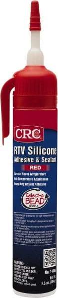 CRC - 8 oz Tube Red RTV Silicone Gasket Sealant - -80 to 500°F Operating Temp, 24 hr Full Cure Time - Top Tool & Supply