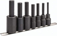 Proto - 7 Piece 1/2" Drive Inch Impact Hex Bit Socket Set - 1/4 to 5/8" Hex - Top Tool & Supply