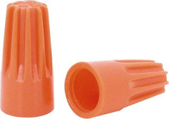 Ideal - 1, 18 + & 1, 20 to 2, 14 AWG, 600 Volt, Flame Retardant, Standard Twist on Wire Connector - Orange, 221°F - Top Tool & Supply