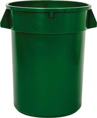 PRO-SOURCE - 32 Gal Green Round Trash Can - Polyethylene - Top Tool & Supply