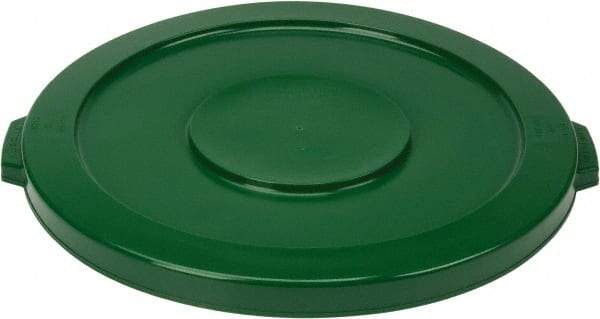 PRO-SOURCE - Round Lid for Use with 32 Gal Round Trash Cans - Green, Polyethylene, For Brute Trash Cans - Top Tool & Supply