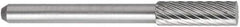 OSG - 3/16" Cut Diam, 1/8" Shank Diam, Cylinder Head Fluted Cut Burr - Carbide, Flat End, 1/2" LOC, 1-1/2" OAL - Top Tool & Supply