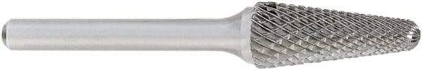 OSG - 5/16" Cut Diam, 1/4" Shank Diam, Cone Head Burr - Carbide, Radius End, 7/8" LOC, 2" OAL - Top Tool & Supply