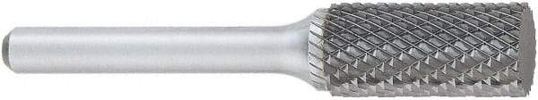 OSG - 3/8" Cut Diam, 1/4" Shank Diam, Cylinder Head Burr - Carbide, Flat End, 3/4" LOC, 2" OAL - Top Tool & Supply