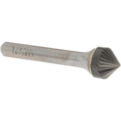 OSG - 1/2" Head Diam, 1/4" Shank Diam, 24 Flute 90° Solid Carbide Countersink - Top Tool & Supply