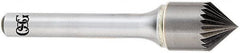 OSG - 3/4" Head Diam, 3/8" Shank Diam, 36 Flute 90° Solid Carbide Countersink - Top Tool & Supply