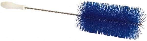 PRO-SOURCE - 1" Bristle Length, Plastic Food Service Brush - 6-1/2" Long x 2" Wide Head, 21" OAL, Blue, Wire Block - Top Tool & Supply